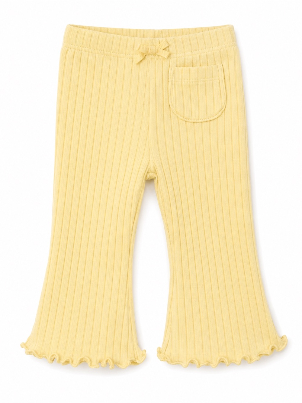 Nicole Miller Yellow Ribbed Kids Bottoms